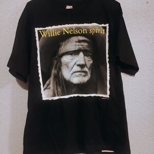 Willie Nelson Spirit 2011 Tour Black Tee Size Large Double Sided